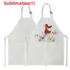 Avental em branco sublimação avental DIY Aventais com bolsos cozinhando cozinhapron para mulheres Menblank bibapron desenho de criação de linho wll1613