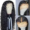 Lace Wigs Natural Black Front Wig Human Hair 180% Deep Wave For Women Preplucked 13X1 Peruvian WigLace