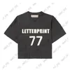 maglietta per bambini di design t-shirt per ragazzi ragazze oversize allentata usa tee tops classica 77 lettere stampa streetwear per bambini Abbigliamento maglietta casual in cotone con scollo a V manica corta