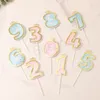 Kinderen verjaardagstaart decoratie partij cupcake kroon letters kaart decor diy bruiloft festival gebak top decoratie levert bh6367 WHLY