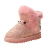 Ulknn Winter Girls Boots Buty dla dziewcząt buty dla dzieci Buty dla dzieci Pluszowe ciepłe moda na zewnątrz anty-slipery Bota Infantil LJ201201