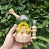 Hookahs 5,7 "windmolen percolator unieke siliconen glazen bongs gebogen nek dab rig olierigs voor rookwaterpijp bong hand geblazen 14 mm kom