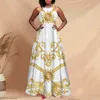 Noisydesigns Vintage Summer Women's Backless Dress White Golden Floral Evening Party Fashion Lady Luxury Red Boho Sundress 220627