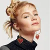 Hoop Huggie JL Bohemian Large C Shape Earring Retro Circle Heart Earrings Gold Plated For Women Moni22