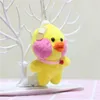 10 cm Lalafanfan Duck Keychain Korean Hyaluronic Ducks Doll Duck Pendant Plush fyllda djur Mjuka leksaker Födelsedagspresenter Kids1292488