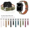 Genuine Leather Hollow-carved Design Wrist Band Strap Bracelet for Apple Watch Series 7 6 5 4 3 2 SE 41mm 44mm 45mm