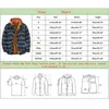 Men's Tracksuits Men's Autumn And Winter Plaid Lapel Pocket Hooded Padded Loose Shirt Top Jacket Outdoor MenMen's