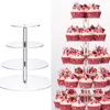 Autres fournitures de fête de fête acrylique Cupcake Stand Dessert Stands tour détachable rond affichage pour mariage anniversaire