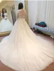 Vestidos de noiva de vestido de manga longa elegante de manga longa
