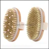 Bath Brushes Sponges Scrubbers Bathroom Accessories Home Garden Dry Brushing Body Brush With Soft Natural Bristles Gentle Exfoliating Mas
