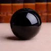 Кварцевое черное обсидианское магическое хрустальное стекло заживление шариковой сферы крафт фэн -кристаллы увеличивают шарики пографии178H