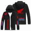 Honda voiture wing hrc impression rouge hommes femmes veste mode sport sweatshirt moto racing motard manteaux