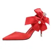 Sandały na wysokim obcasie szpilki 7 cm/10 cm Wybór Lady Obcina Sandał Sandał Sandałowy Letni Buty Party Wear But Girl Street Dobra jakość Dekoracja koralików Rozmiar od 6-12