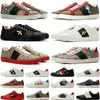 Topkwaliteit Heren Dames Casual Schoenen Designer sneakers Ace Bee Snake Tiger Geborduurd Wit Groen Rode Strepen damesschoenen sneaker unisex Wandelsport Trainers