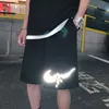 2022 Summer New Mens Shorts Fashion Casual Night Fluorescent Pants Trend Loose Hip Hop Street Style Trousers Quick Dry Quality Clothing White Black Pink