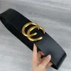 Pasek designerski luksusowy męski Pasek Big Gold klamra wąż czarne skórzane klasyczne pasy z pudełkiem