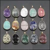 Arts And Crafts Delicate Gold Natural Stone Charms Rose Quartz Crystal Pendant Diy For Necklace Earrings Jewelry Making 22M Sports2010 Dhrzm