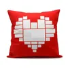 40 cm Sublimation Housse de Coussin Vierge Taies d'oreiller Noir Rouge Coeur Lune DIY Photo Thermique Chaleur Impression Fête Pâques Oreiller Couvre sxaug02