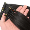 Ulepszone rozszerzenie włosów 6D 2nd generacji Remy Human Hair Hidden Perm and Dye Szybka instalacja i usunięcie 1 rzęd 5strand 100g 125s dużo czarna brązowa blondynka