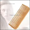 Cepillos para el cabello Cuidado Herramientas de peinado Productos Logotipo personalizable Peines de bambú natural Peine antiestático Saludable Diente ancho Entrega de gota 2021 Eud
