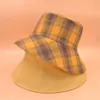 Boinas Four Seasons 11 Styles Cotton Double Suded Side Plaid Hat Hat Fisherman Viagem ao ar livre Cap para homens e mulheres 187berets