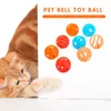 Cat Toys Throwing Balls Interaktion Pet Products Funny Hollow Training Bell Toy Teaser Chewing Scratch Rattle Random Colorcat