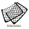 Organizzatore per auto 2 pezzi Universal Large Seat Side Back Storage Net Bag String Mesh Pocket Stick-On per telefono a portafoglio
