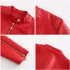 Women's Jackets Womens Faux Leather Zip Up Moto Biker JacketWomen's