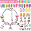 112 PCs Christmas Jewerly Making Kit Charm Bracelet colars apresenta contas de liga de liga DIY Free Ship 220428