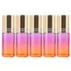 5 ml gradiënt kleur glazen flessen parfum essentiële olierolfles met roestvrijstalen rollerballen container verpakking