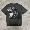 Hip-hop Hound Printing Askyurself T Shirt Men Kobiety Najlepsza jakość streetwear rewers