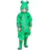 1-10 lat Dzieci Giraffe Rabbit Rain Coat Outdoor Jumpsuits Wodoodporna odzież deszczowa Dziewczyna Chłopca Płaszcz przeciwdeszczowy i spodnie przeciwdeszczowe Suit 399 D3