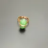 Natural Crystal Stone Justerbar guldpläterade handgjorda ringar för kvinnor Girl Party Club Decor Wedding Birthday Jewelry