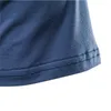 Maglietta estiva in cotone di alta qualità Maglietta da uomo in tinta unita con scollo a V Maglietta casual classica Abbigliamento Top Tee 220615