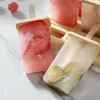 2/4/6 Griglie di Forma Quadrata Stampo per Gelato FAI DA TE Fatti A Mano Da Dessert Frutta Creatore Riutilizzabile Vassoio del Cubo Popsicle Casa 220509