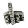 MENS in acciaio inossidabile o femminile punk per motociclisti vintage scavare a pugno di dito medio Delpyt Ring Reging Ring Reging Ringet 12W29296K266550902