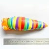 Gearticuleerde vinger slug fidget sensorisch speelgoed 3D stretch flexibele rups cartoon slakken voor kinderen volwassen regenboog kleur angst str4490840