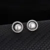S925 Collar de pendientes de plata esterlina Juego de dos piezas Pearl Fresh Pearl Simple Hot Selling Fashion Jewelr