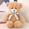High Quality 40/50/60cm Colorful bear Lovely Teddy Bear Special Material Bow Tie Stuffed Animal Good Gifts For Kids Birthday