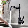 Black Bronze Kitchen Faucets Cold Kitchen Mixer Tap Single Handle Mixer Tap 360 Rotation Kitchen Water Crane Tap 220504