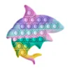 Macaron Rainbow Funny Pops It Fidget Oyuncak Antistress Oyuncak Yetişkin Çocuklar İçin Gurp Balonca Duyusal Otizm Özel