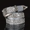 바늘 버클 다목적 패션 카우 스커트 여성 220509가있는 풀 다이아몬드 허리 벨트 청바지