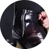 Men's Pants Sexy High Elastic PVC Shiny Pencil Latex Faux Leather Fashion Punk Zipper Front Glossy Plus Size F116Men's