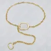 Belt111 Chain Belt Chains Womens Fashion Designer Golden Belts Varumärkesbokstäver S midja Metal Girdle Accessories