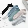 Men's Socks Men's Brand 5Pairs/Lot Men's Summer Thin Breathable Solid Color Cotton Sweat-absorbing Man Cycling High