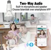 2mp 360 WiFi Panorama Lampa IP Kamera 360 Night Vision Two Way Audio Home Security Surveillance wideo Fisheye Bulb WiFi Kamery