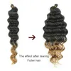 Vague profonde Twist Crochet Cheveux Naturel Synthétique Afro Curls Tresses Ombre Tressage Extensions de Cheveux Pour Les Femmes Basse Tempreture Fiber