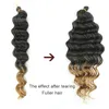 Deep Wave Twist Crochet Hair Natural Synthetic Afro Curls Braids Ombre Braiding Hair Extensions For Women Low Tempreture Fiber