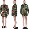 Casacos de roupas para mulheres plus size feminino Desgaste da moda Long Long Casa Moda Moda de Roupa Declarar Camuflagem de Pocket Pocket Camouflage Jacke