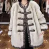 Fashion Fur Coats 2022 New Winter Coat Women High-End Long-Sleeved Toka Double Face Wool Leather Warm Mid-Length Casual Jacket T220716